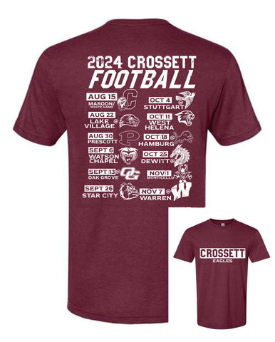 Crossett Football Schedule Tee (YOUTH)