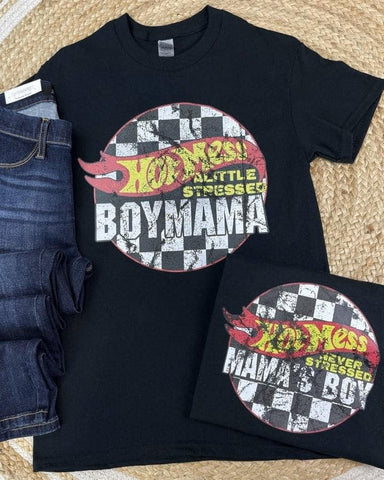 Hot Mess Boy Mom Tee (youth and adult)