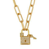 Demi Lock and Key Necklace