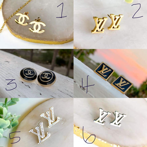 LV and CC Inspired Earrings
